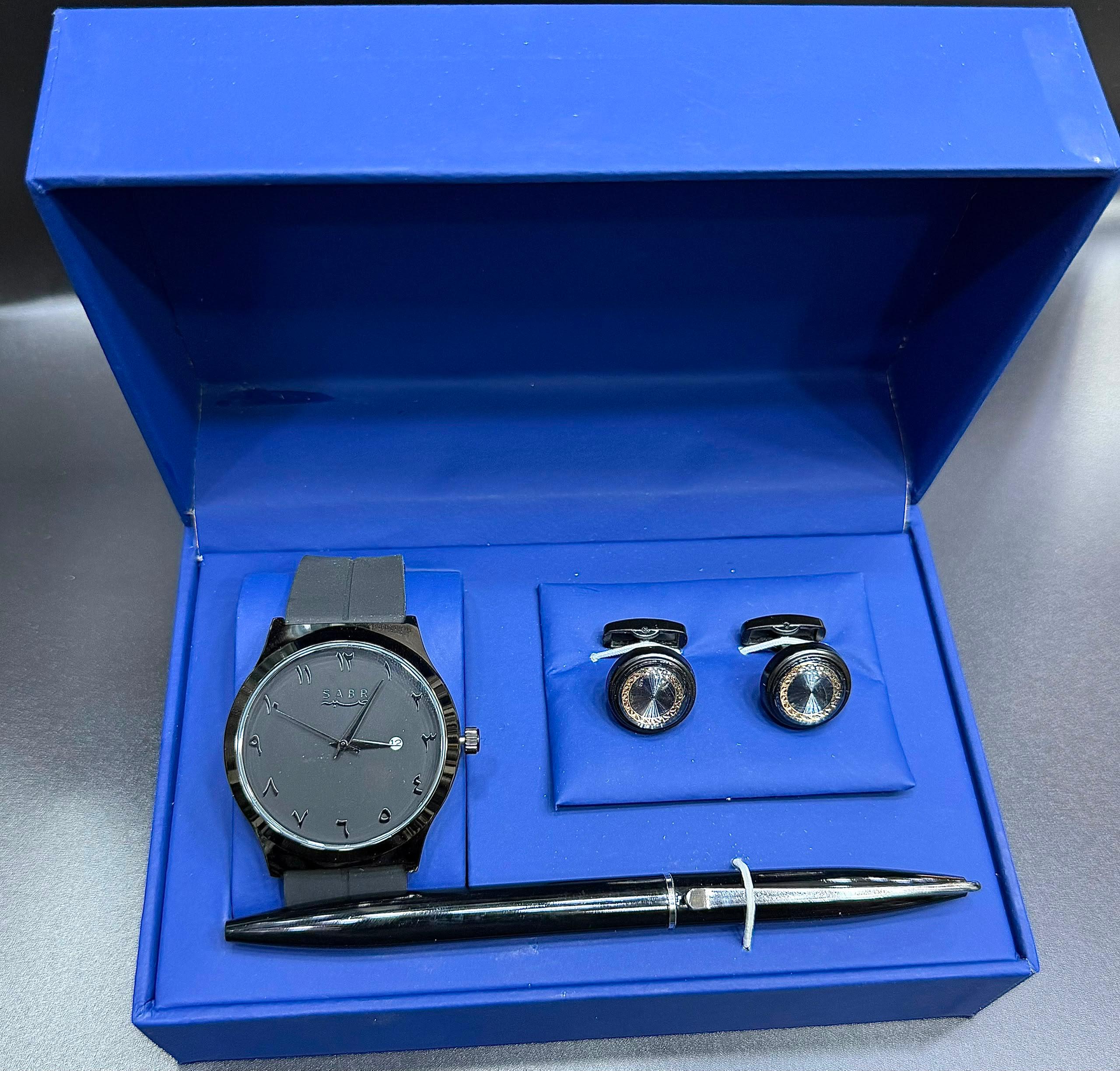 SABR Watch, Cufflinks & Pen Gift Set — Complete 3-Piece Set in Presentation Box