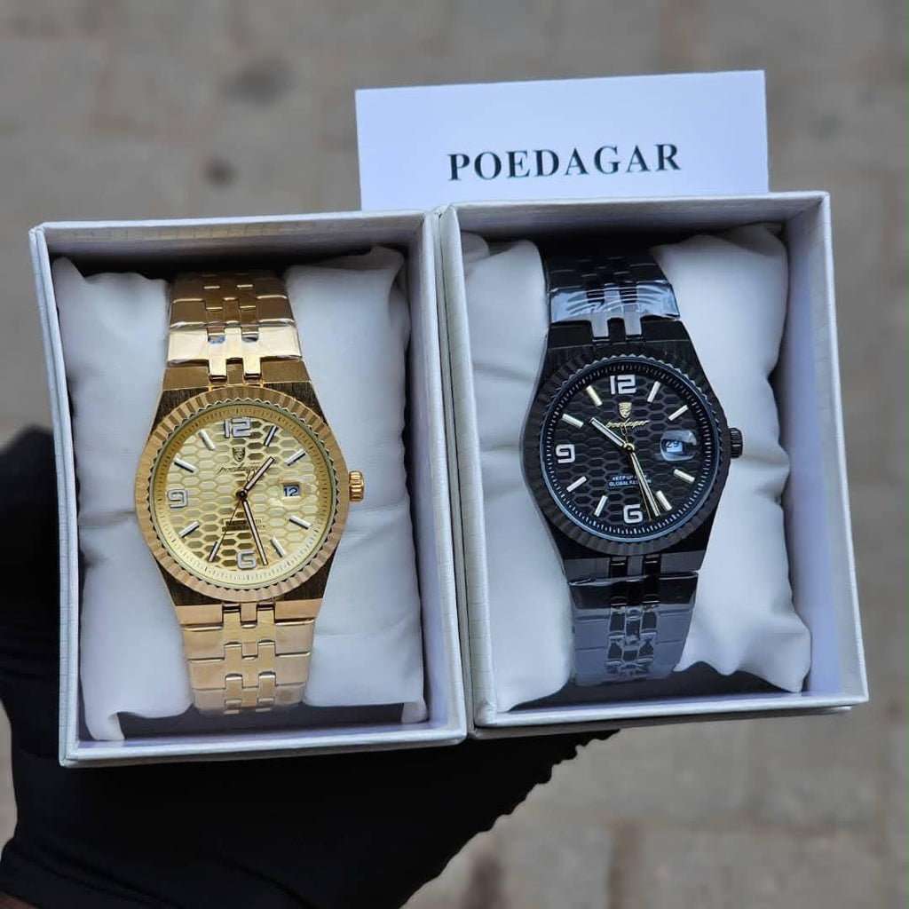 POEDAGAR Premium Steel Watch for Men