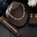 Pearl Rhinestone Necklace, bracelet & Earrings