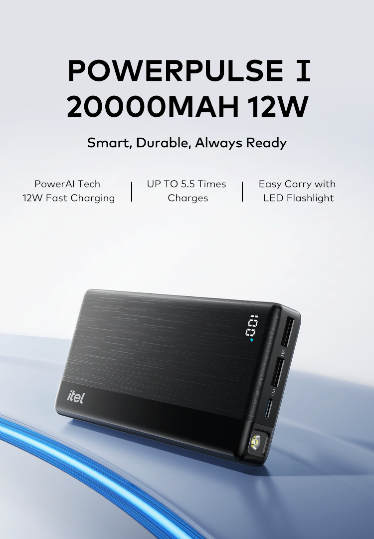 Itel 12w 20,000mAh Power bank