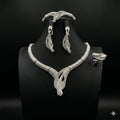 Silver Crystal Necklace,  EARRINGS, Ring