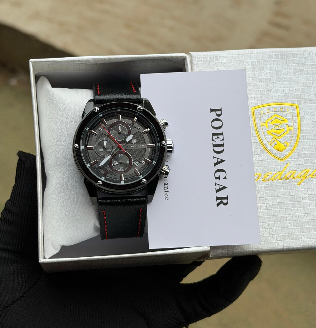 Original POEDAGAR Leather watch