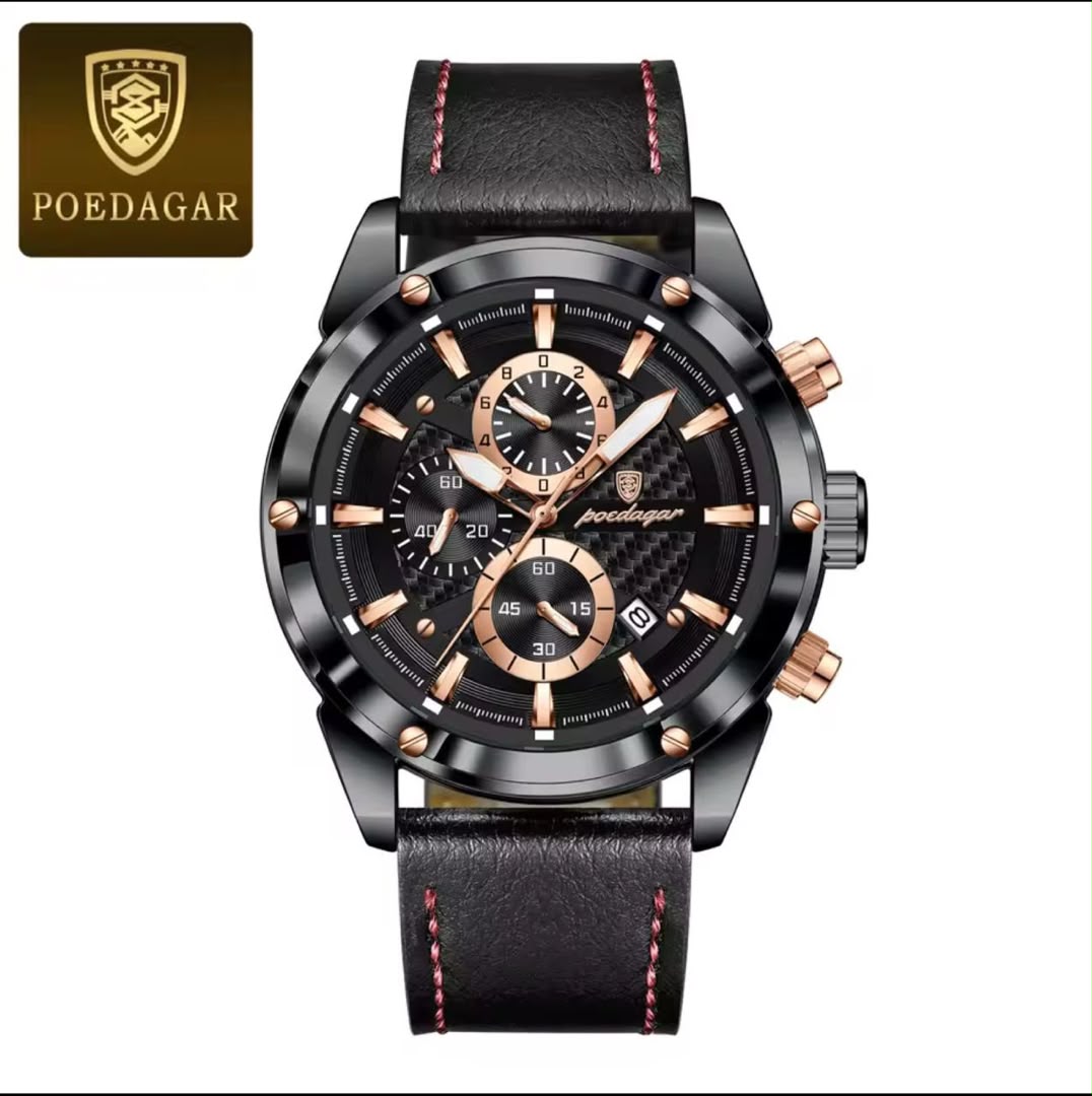 Original POEDAGAR Leather watch
